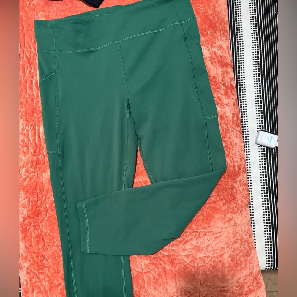 lululemon athletica Deep Green High-Rise Leggings with Side Pockets